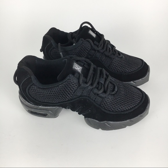 Bloch Women's Boost DRT Black Suede Mesh Split Sole Dance Sneakers Shoes 6.5 - Picture 2 of 8